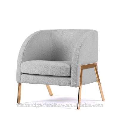 modern design living room furniture faux sheepskin lounge chair