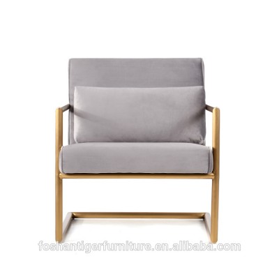 modern design living room furniture gold velvet lounge chairs