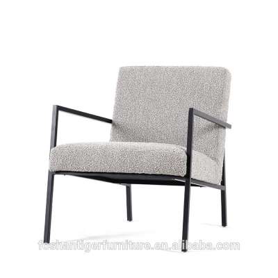 modern industrial furniture dark grey sheepskin lounge chair